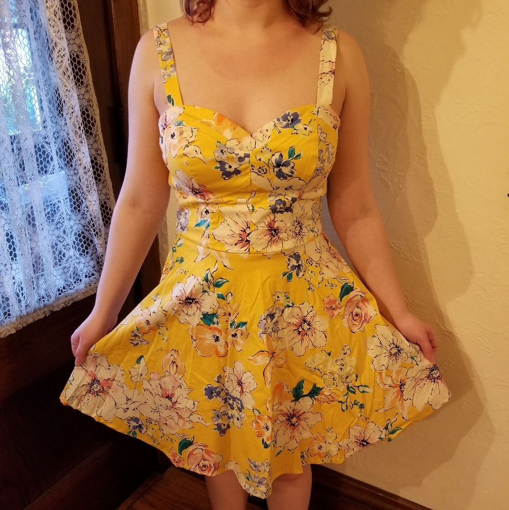 Floral Yellow Dress
